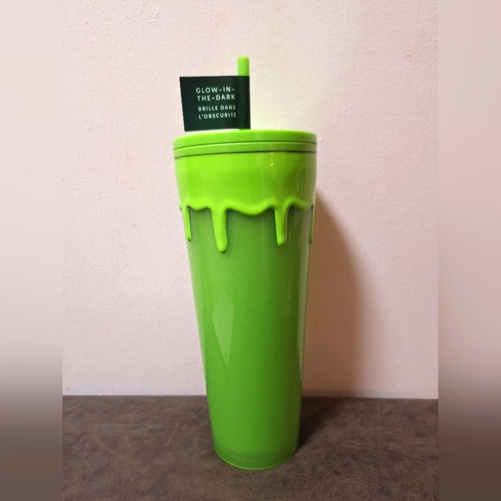 STARBUCKS 2023 HALLOWEEN VENTI SLIME GREEN GLOW IN THE DARK TUMBLER